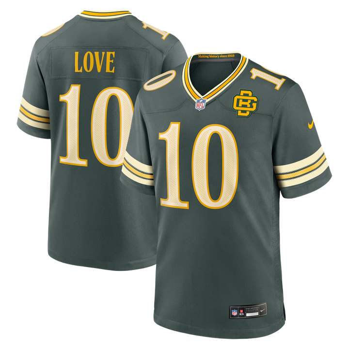 Jordan Love Green Bay Packers Rivalry NFL Game Jersey Nike Green