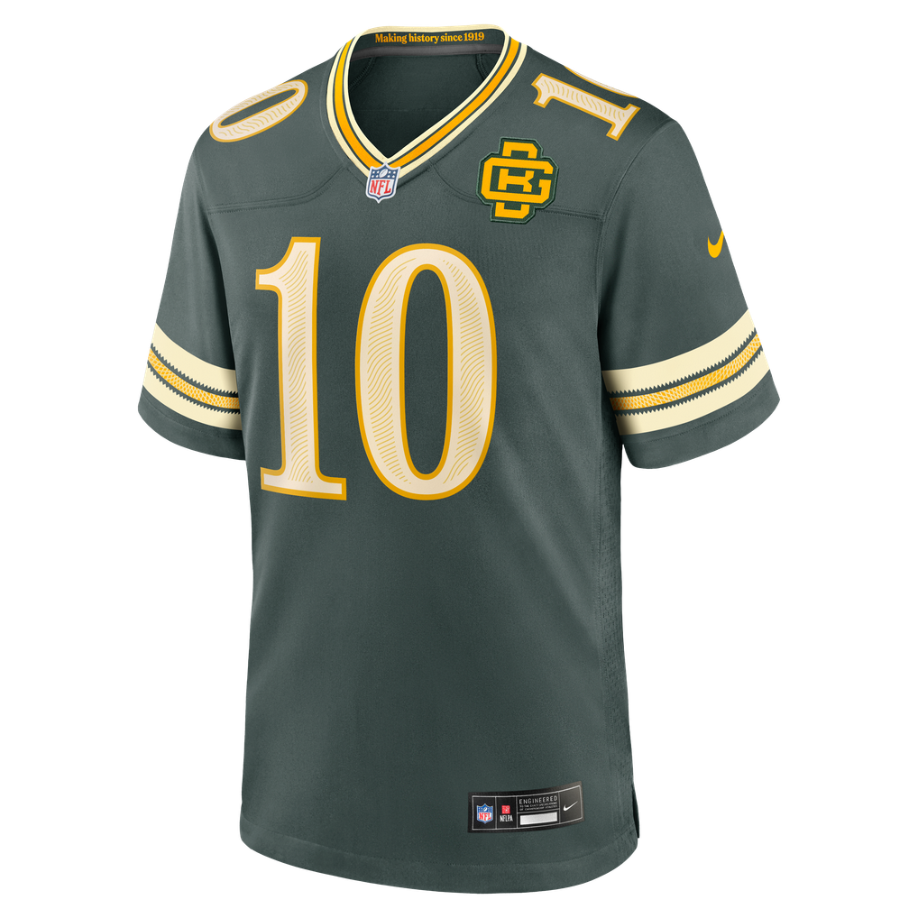Jordan Love Green Bay Packers Rivalry NFL Game Jersey Nike Green
