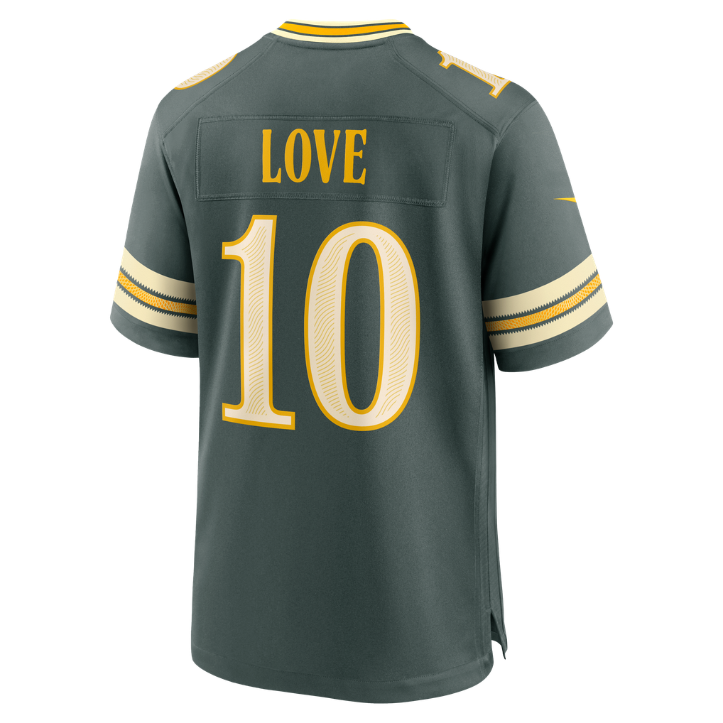 Jordan Love Green Bay Packers Rivalry NFL Game Jersey Nike Green
