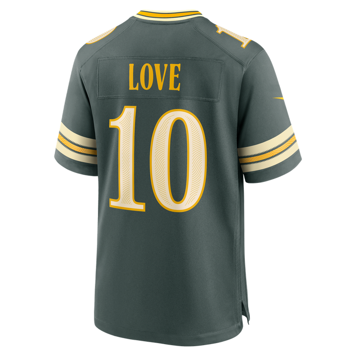 Jordan Love Green Bay Packers Rivalry NFL Game Jersey Nike Green