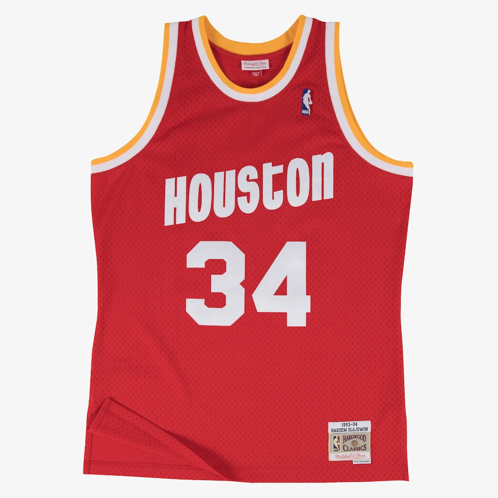 Hakeem Olajuwon Houston Rockets 1993-94 NBA Swingman Jersey Mitchell &amp; Ness