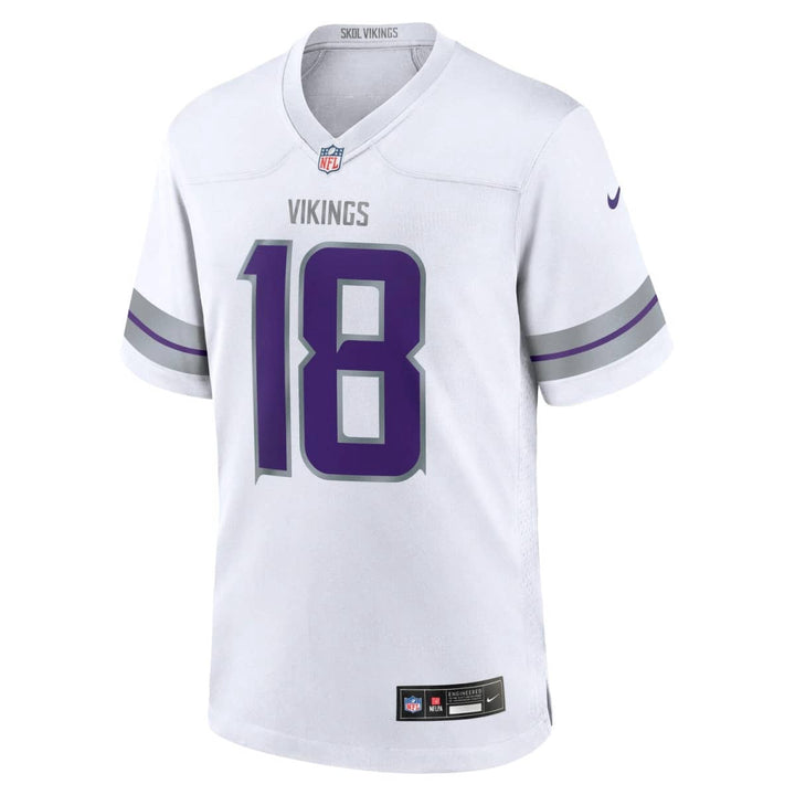 Justin Jefferson Minnesota Vikings Alternate White NFL Game Jersey Nike