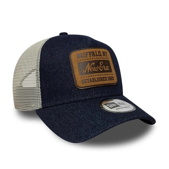 New Era Patch Denim E-frame Trucker Snapback Navy/Cream