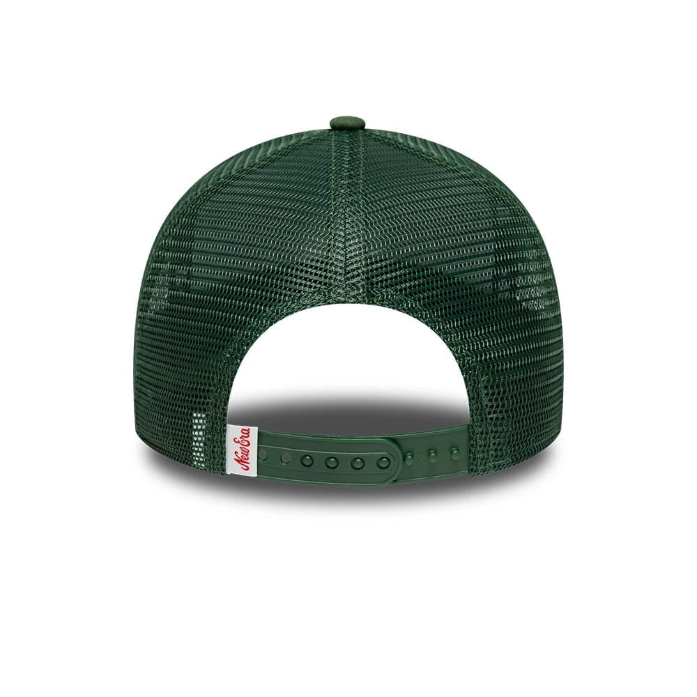 New Era Oval Foam Patch Trucker Snapback Green/White