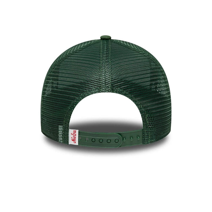 New Era Oval Foam Patch Trucker Snapback Green/White
