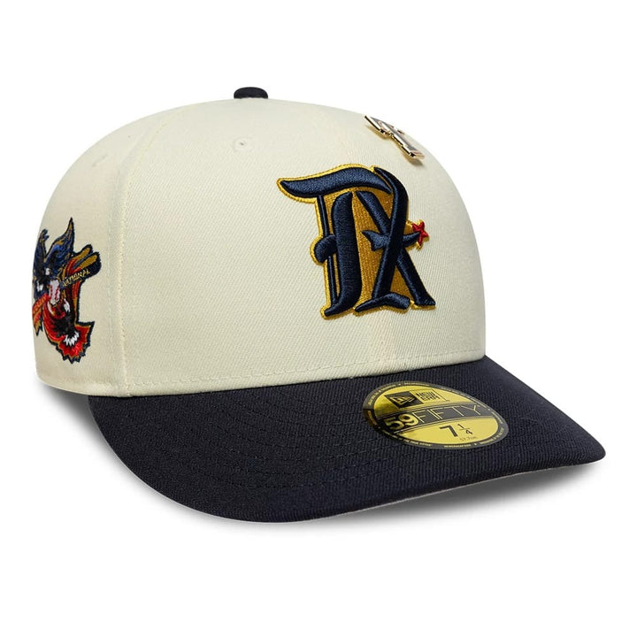 Texas Rangers MLB Pin 59FIFTY Fitted New Era Cream/Navy