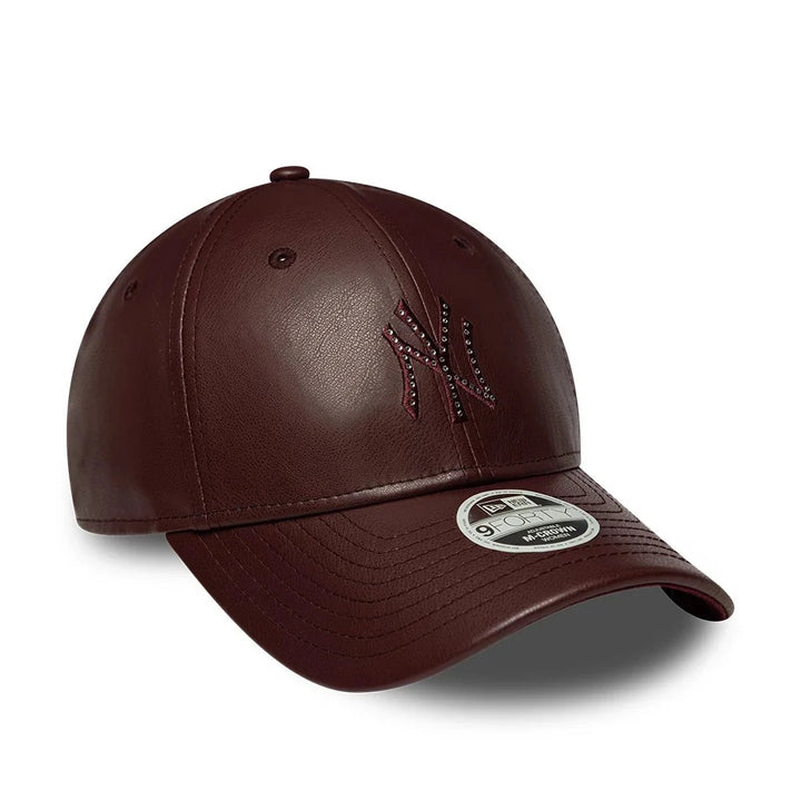 New York Yankees MLB Womens Diamante PE 9Forty MC Snapback Burgundy
