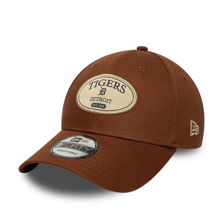 Detroit Tigers MLB Patch 9FORTY Strapback New Era Brown