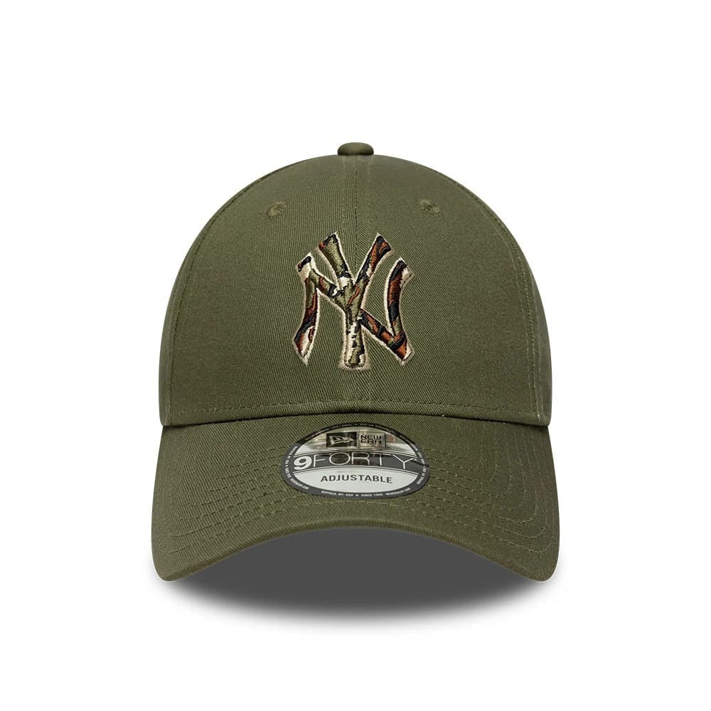 New York Yankees MLB 9FORTY Outline Strapback New Era Camo/Green