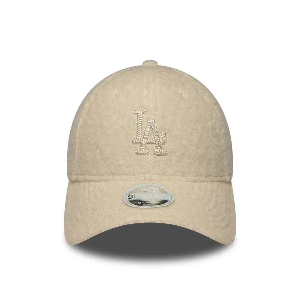Los Angeles Dodgers MLB Winter Borg 9FORTY Women Snapback New Era White
