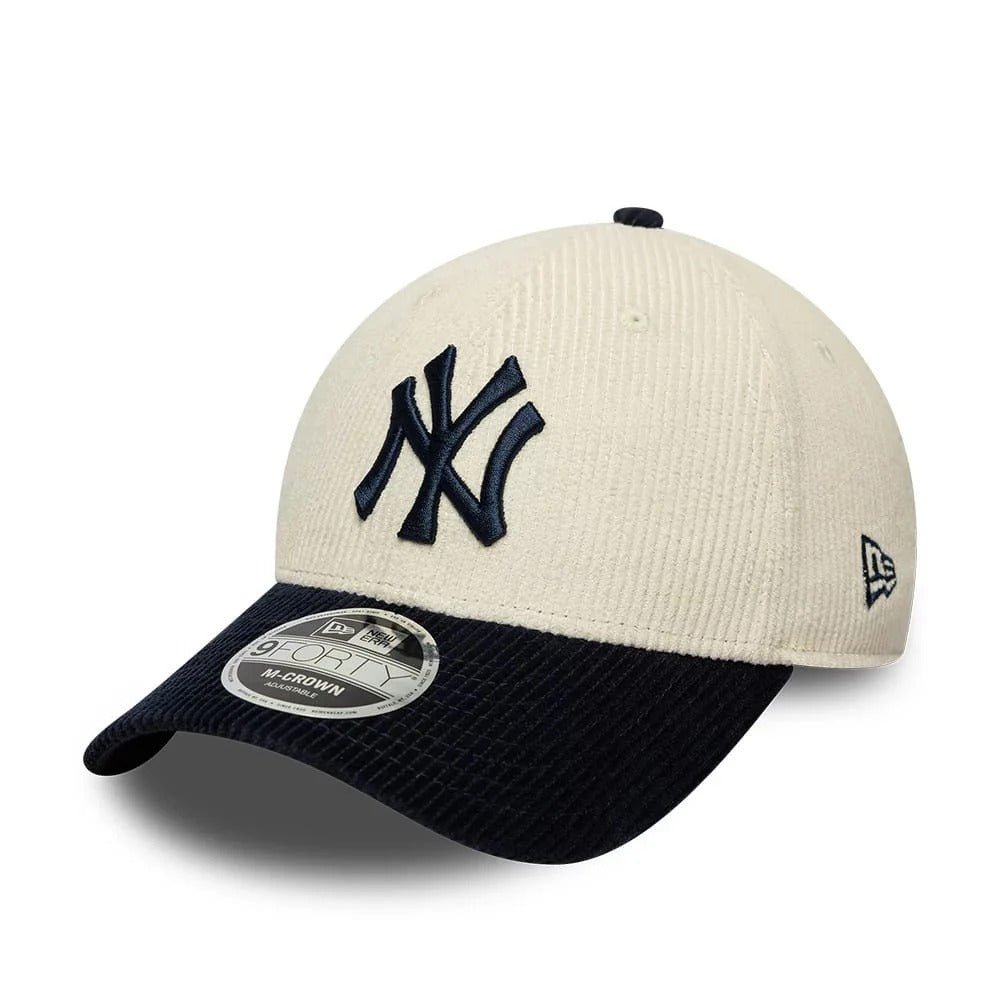New York Yankees MLB Cord 9FORTY M-Crown Strapback New Era Cream/Navy