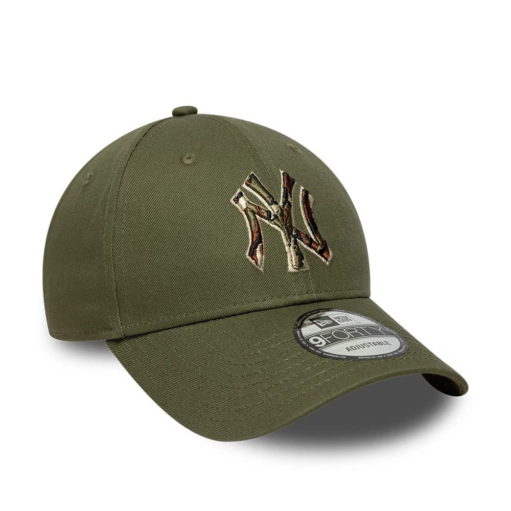 New York Yankees MLB 9FORTY Outline Strapback New Era Camo/Green