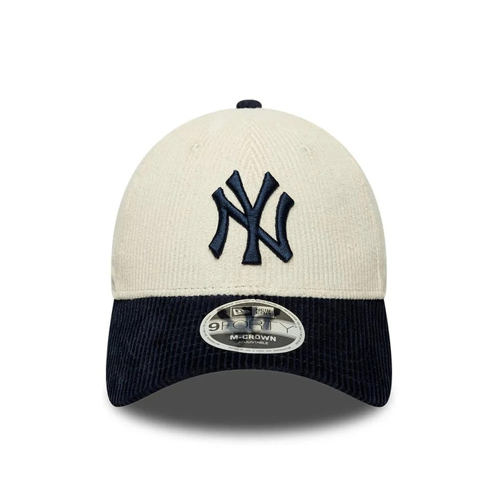 New York Yankees MLB Cord 9FORTY M-Crown Strapback New Era Cream/Navy