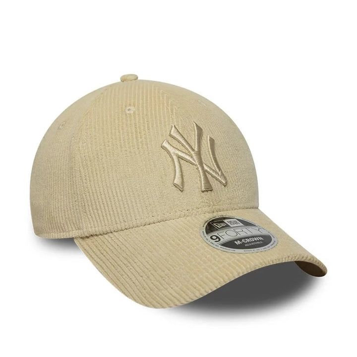 New York Yankees MLB Cord 9FORTY M-Crown Strapback New Era Stone
