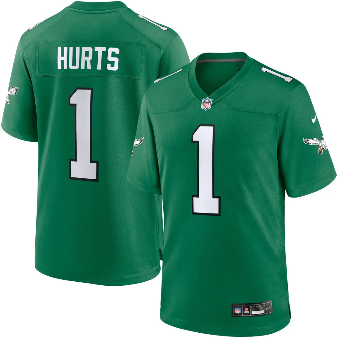 Jalen Hurts Philadelphia Eagles NFL Throwback Jersey Nike Green