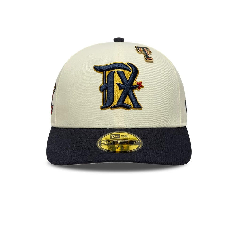 Texas Rangers MLB Pin 59FIFTY Fitted New Era Cream/Navy
