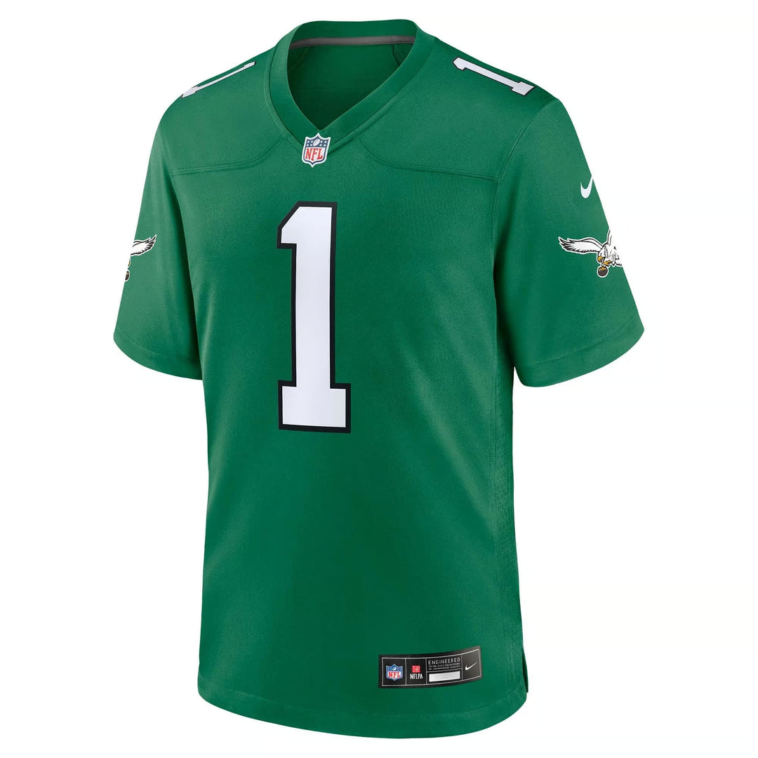 Jalen Hurts Philadelphia Eagles NFL Throwback Jersey Nike Green