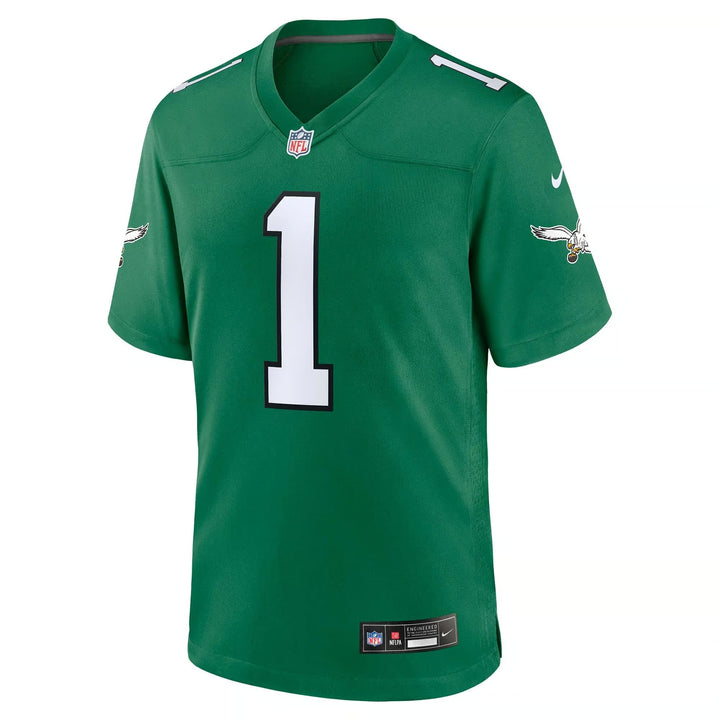 Jalen Hurts Philadelphia Eagles NFL Throwback Jersey Nike Green