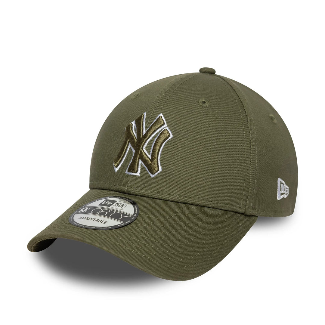 New York Yankees MLB Outline 9FORTY Strapback New Era Green