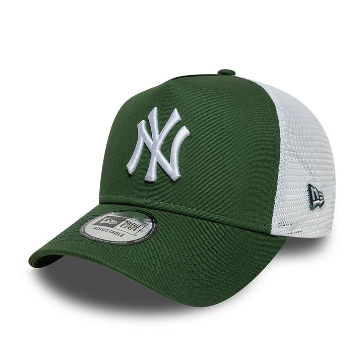 New York Yankees MLB League Essential A-frame Trucker 9FORTY Snapback New Era Green/White