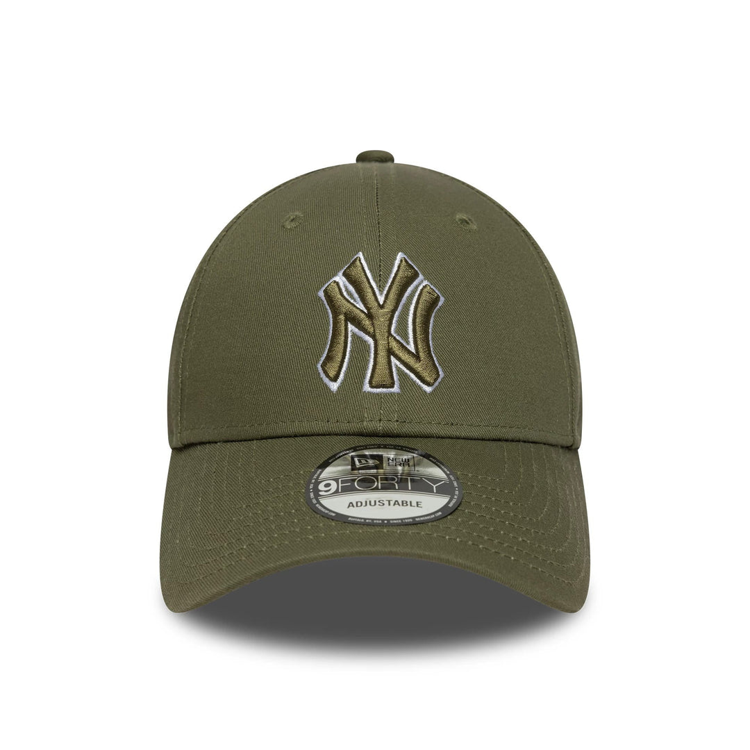New York Yankees MLB Outline 9FORTY Strapback New Era Green