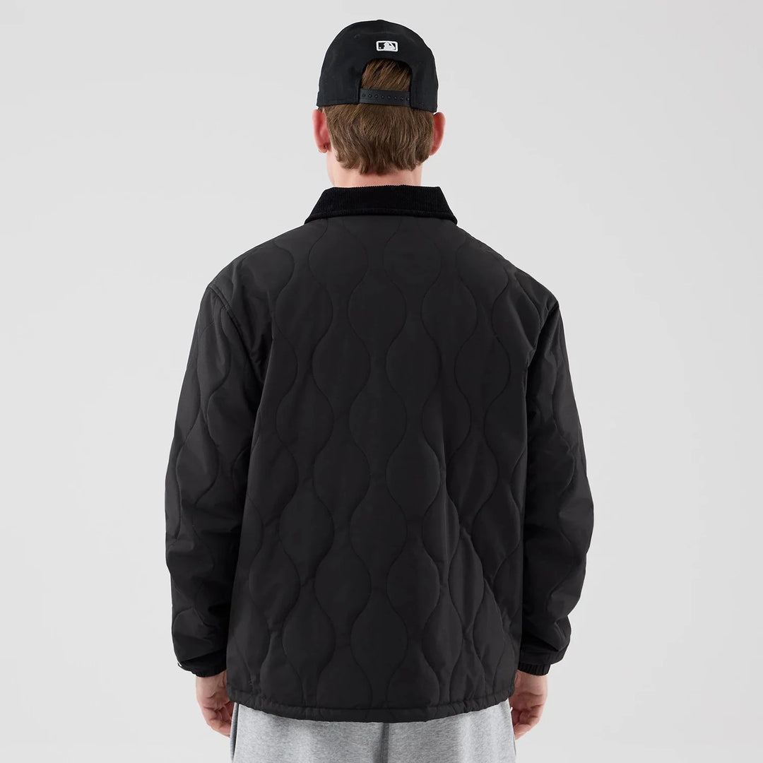 New Era Quilted Coaches Jacket Black