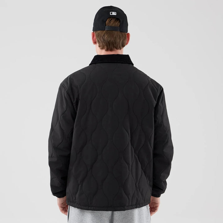 New Era Quilted Coaches Jacket Black