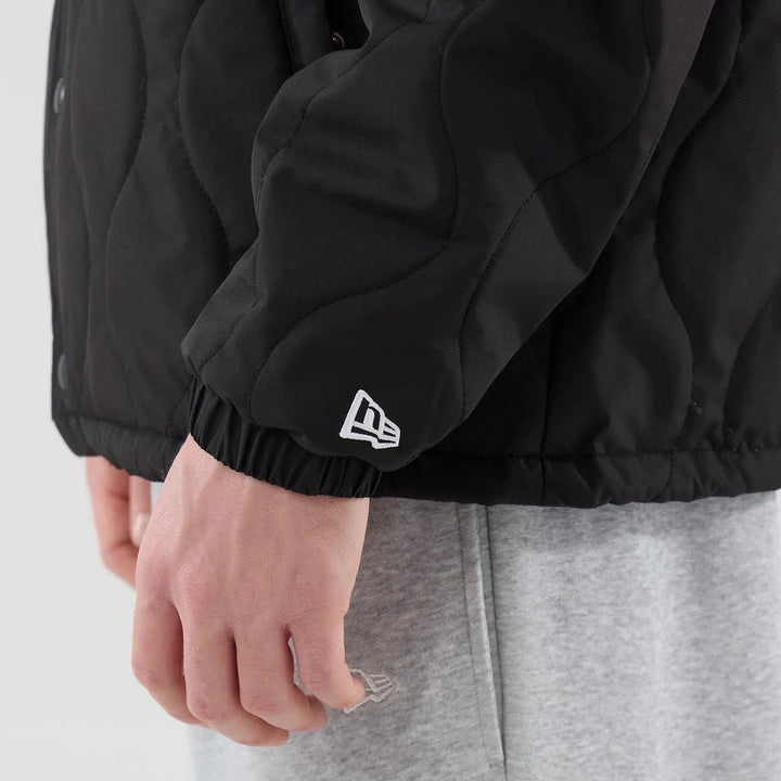 New Era Quilted Coaches Jacket Black