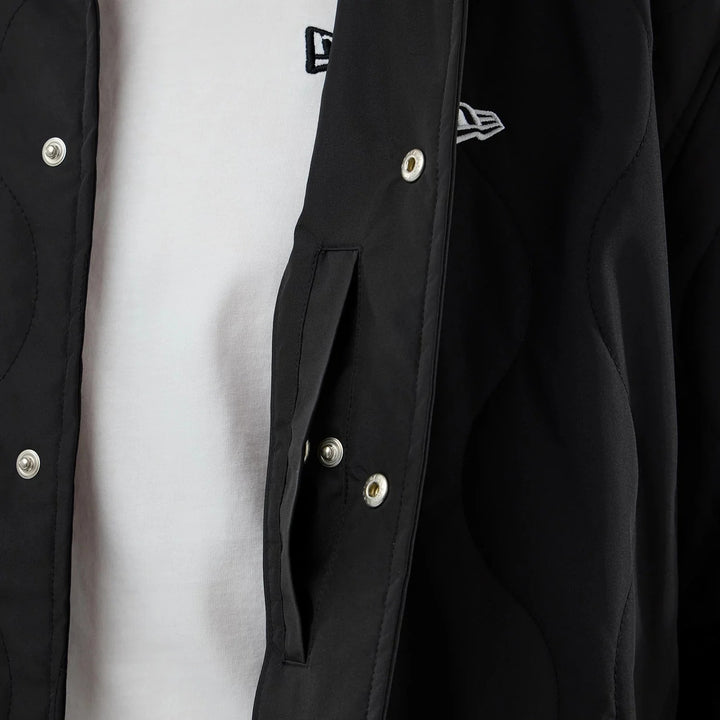 New Era Quilted Coaches Jacket Black