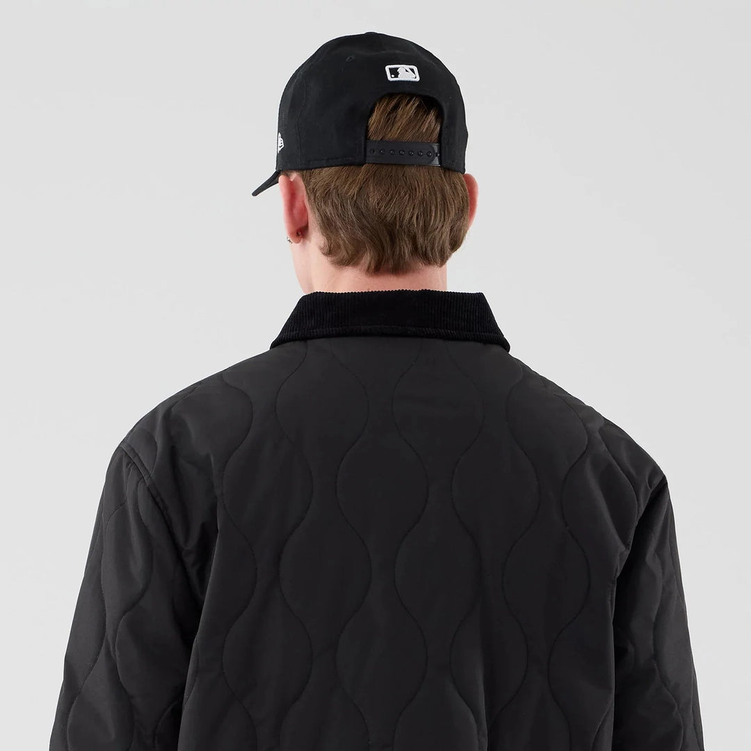 New Era Quilted Coaches Jacket Black