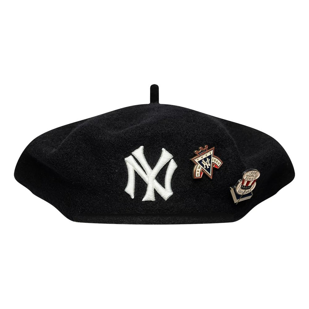 New York Yankees MLB Coops Pin Beret New Era Black