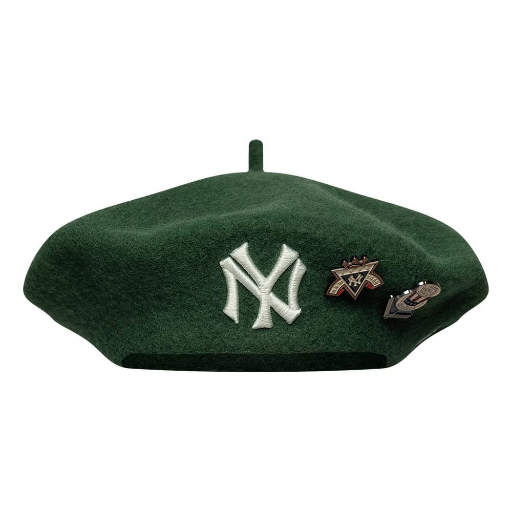 New York Yankees MLB Coops Pin Beret New Era Green