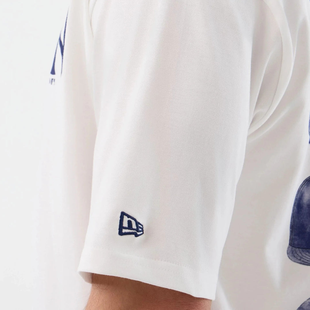New York Yankees MLB Cap Graphic Tee New Era White