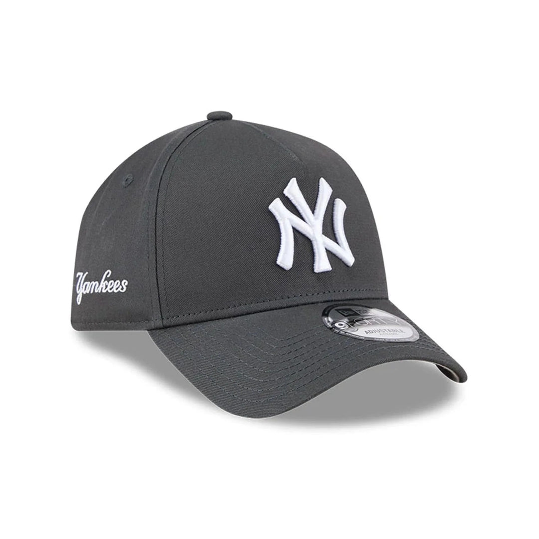 New York Yankees MLB Script A-Frame Snapback New Era Grey
