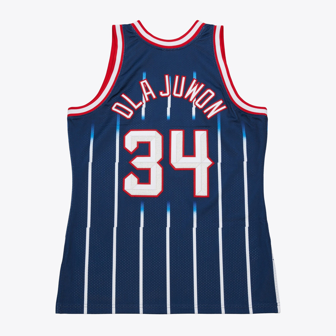 Hakeem Olajuwon Houston Rockets Mitchell &amp; Ness 1996-97 NBA Swingman Jersey Navy
