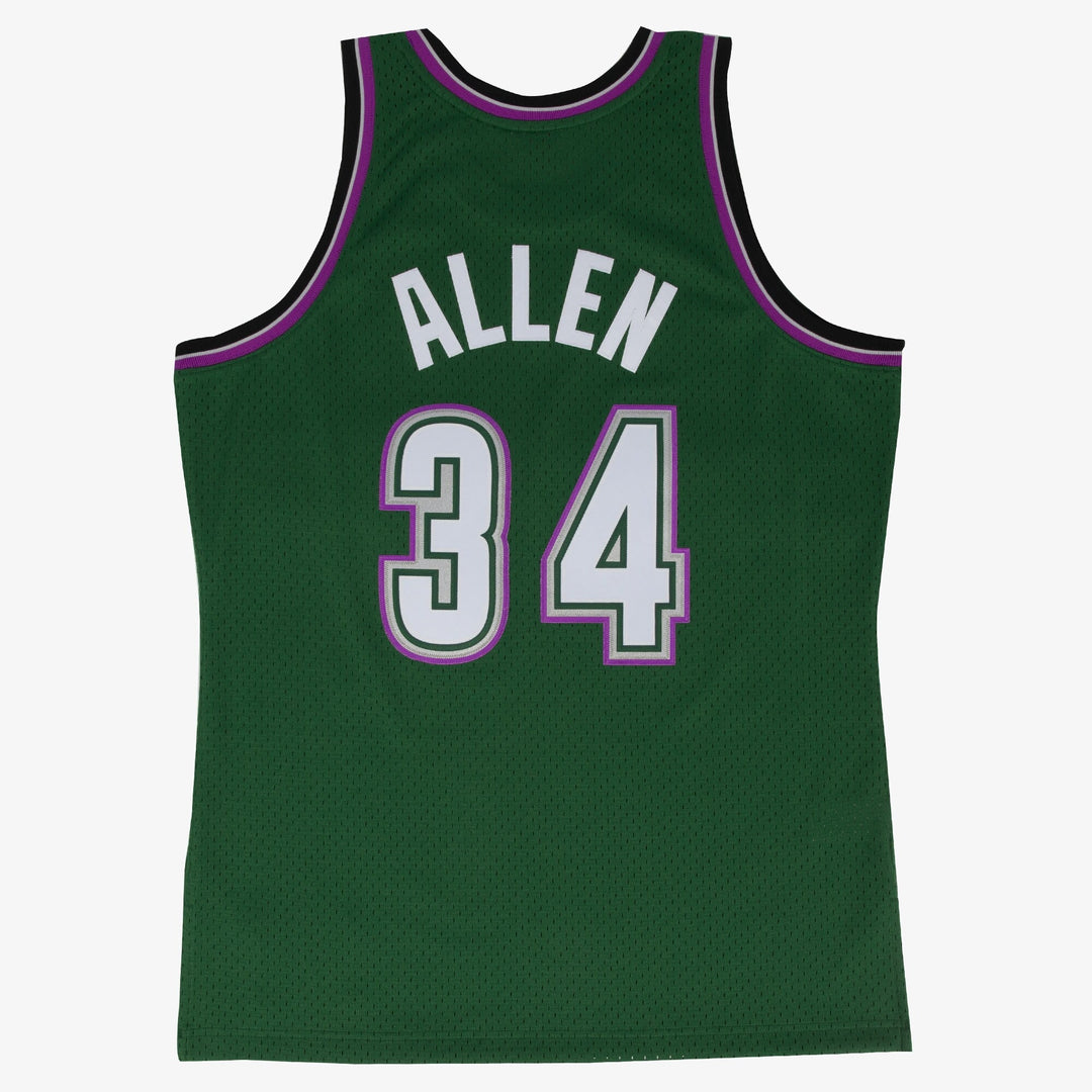 Ray Allen Milwaukee Bucks Mitchell &amp; Ness 1996-97 NBA Swingman Jersey Green