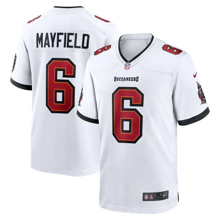 Baker Mayfield Tampa Bay Buccaneers NFL Game Jersey Road Nike White Red