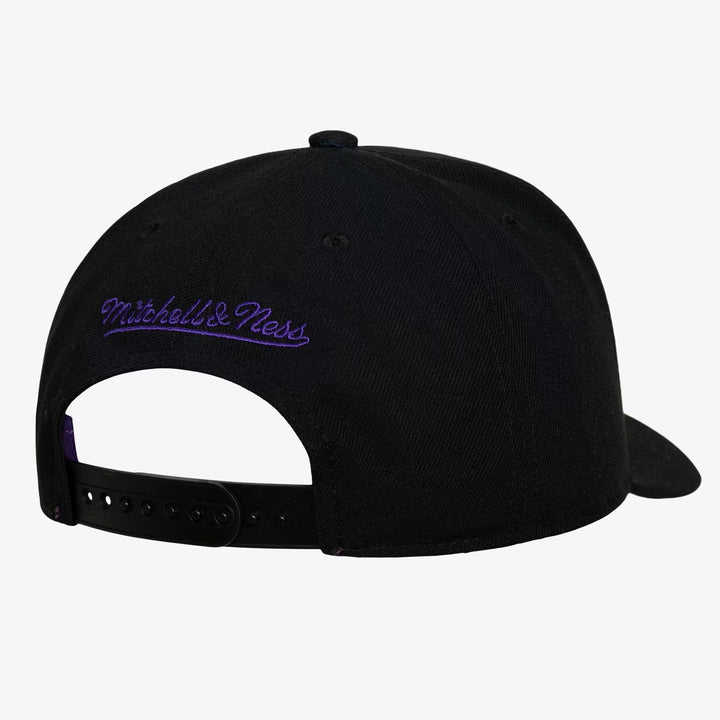 Los Angeles Lakers NBA 404 Club Camo Pro Snapback Mitchell &amp; Ness Purple/Black