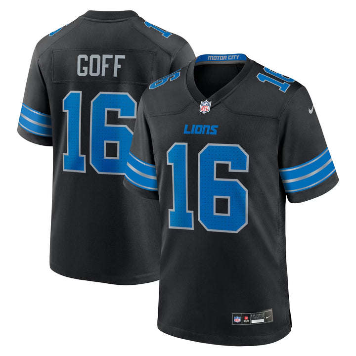 Jared Goff Detroit Lions NFL Alternate Game Jersey Nike Black Blue