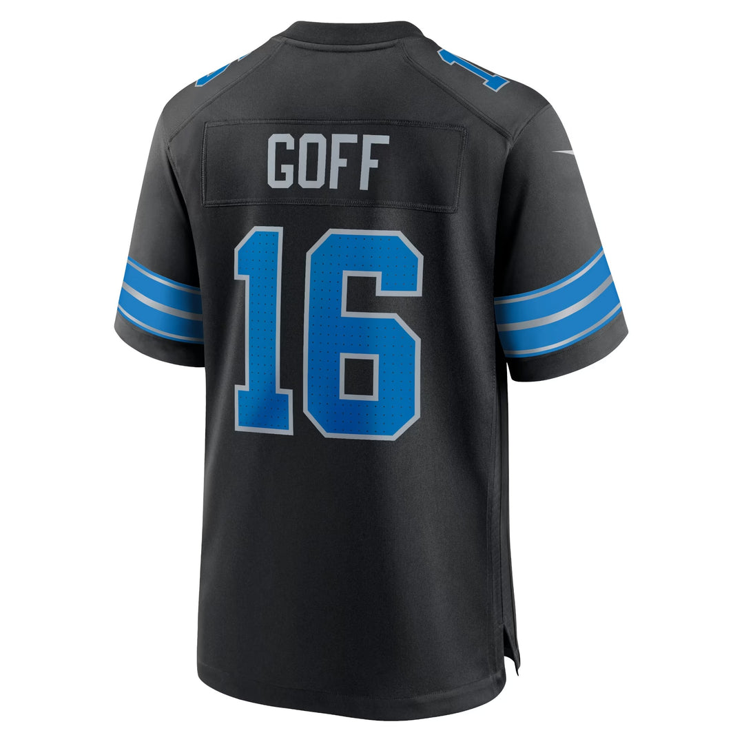Jared Goff Detroit Lions NFL Alternate Game Jersey Nike Black Blue