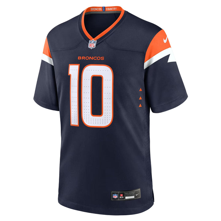 Bo Nix Denver Broncos NFL Alternate Game Jersey Nike Navy Orange