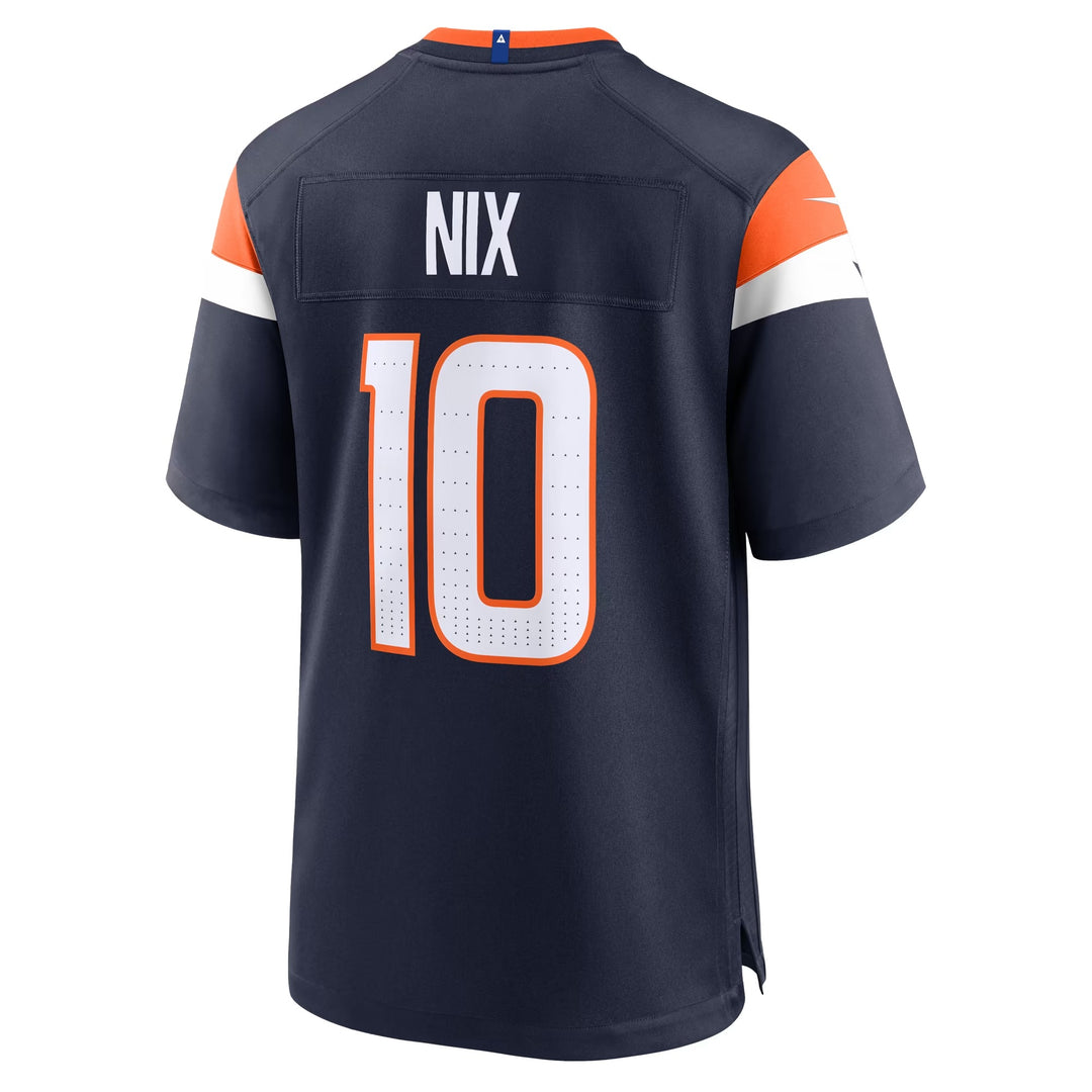 Bo Nix Denver Broncos NFL Alternate Game Jersey Nike Navy Orange