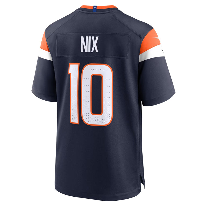 Bo Nix Denver Broncos NFL Alternate Game Jersey Nike Navy Orange