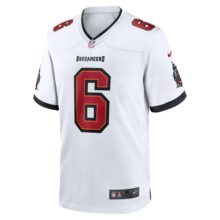 Baker Mayfield Tampa Bay Buccaneers NFL Game Jersey Road Nike White Red