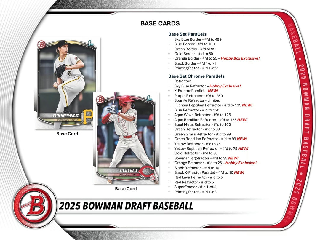 Topps 2025 Bowman Draft Baseball Hobby Box