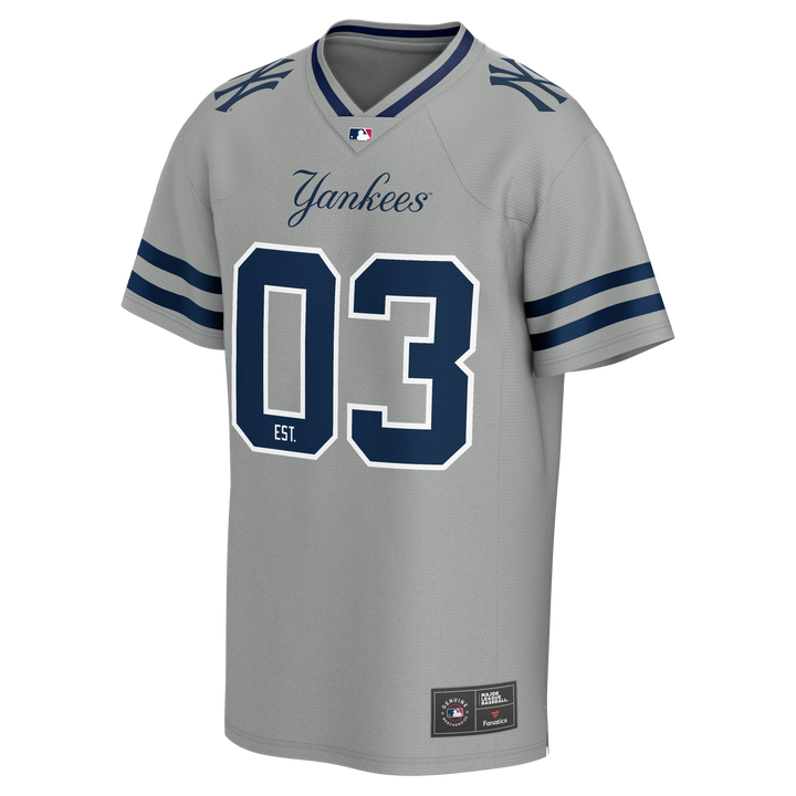 New York Yankees MLB Lifestyle Football Jersey Fanatics Grey