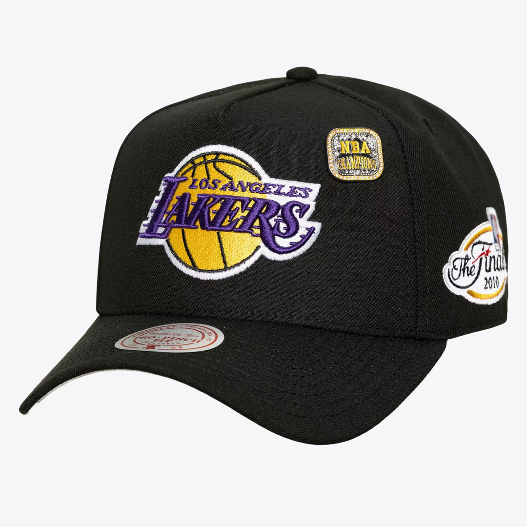 Los Angeles Lakers NBA Legacy Made Champ Pro Pinch Snapback Mitchell &amp; Ness Black