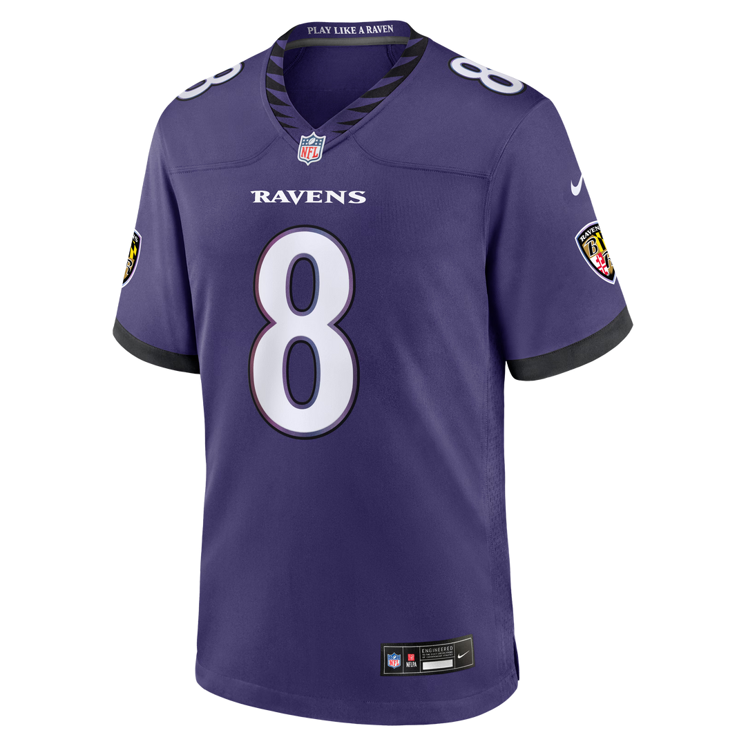Lamar Jackson Baltimore Ravens 2026 Home NFL Game Jersey Nike