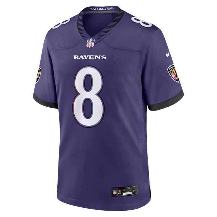 Lamar Jackson Baltimore Ravens 2026 Home NFL Game Jersey Nike