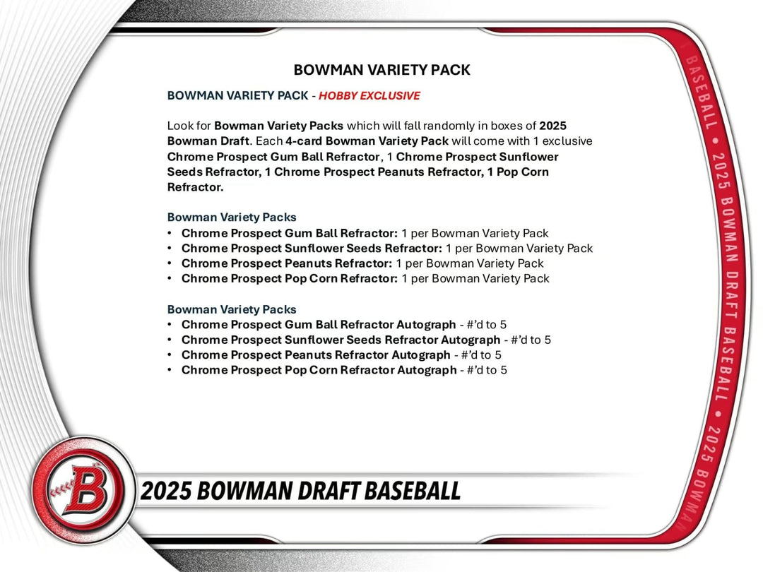 Topps 2025 Bowman Draft Baseball Hobby Box